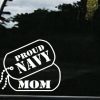 Navy Mom Dog Tags Decal Sticker