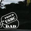 USMC Dad Dog Tags Decal Sticker