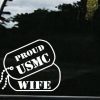 USMC Wife Dog Tags Decal Sticker