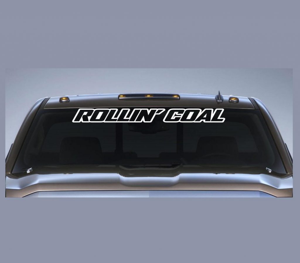 Rollin Coal Diesel Windshield Decal - https://customstickershop.us/product-category/windshield-decals/