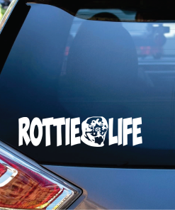 Rottie Life Rottweiler Window Decal Sticker