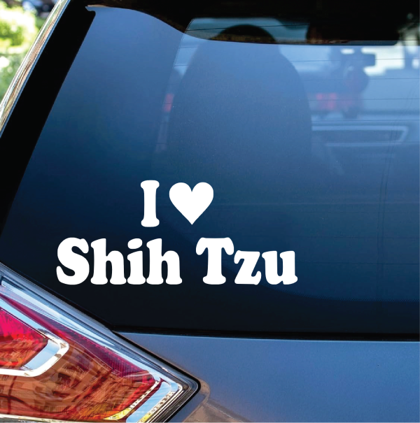Love my Shih Tzu Window Decal Sticker