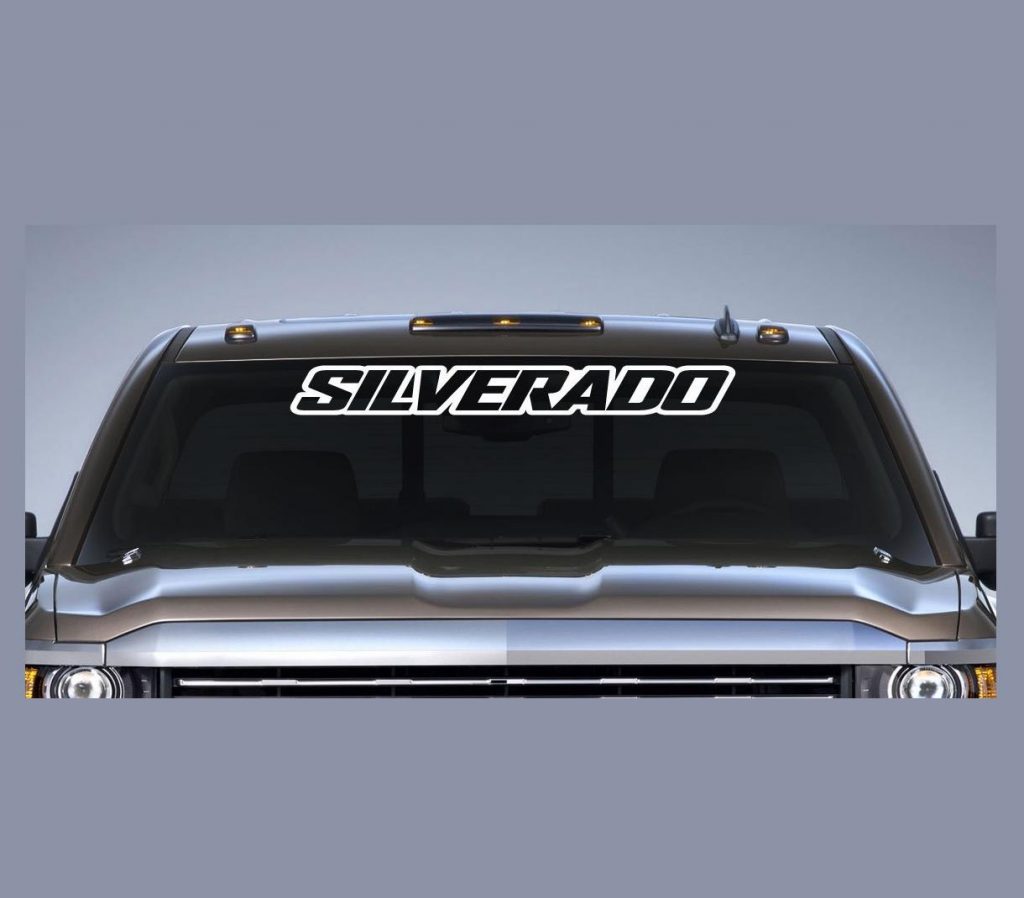 Chevy Silverado III Windshield Decal - https://customstickershop.us/product-category/windshield-decals/