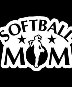 Softball Mom Car Window Decal a3