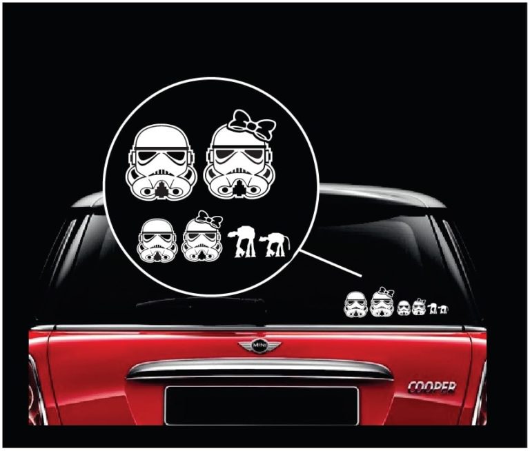 stormtrooper family car decal