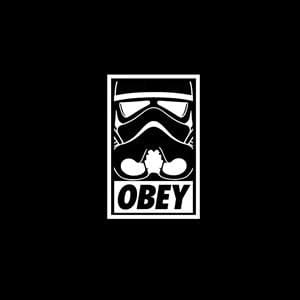 Storm Trooper Obey Window Decal