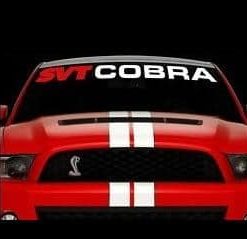 Vinyl Windshield Banner Decal Stickers Fits Mustang SVT Cobra