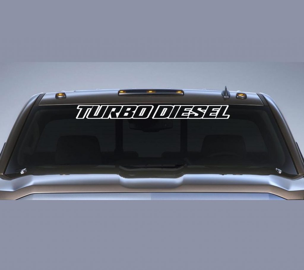 Ford Turbo Diesel II Windshield Decal - https://customstickershop.us/product-category/windshield-decals/