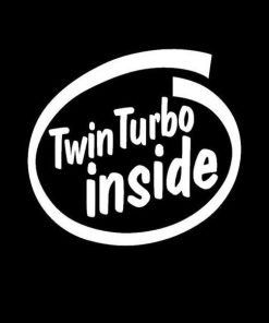 Twin Turbo Inside JDM Stickers