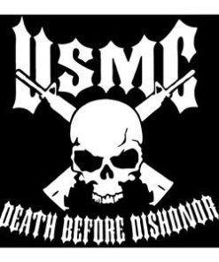 USMC Death Dishonor Window Decal - https://customstickershop.us/product-category/army-navy-marines-decals/