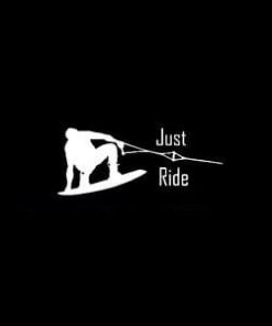 Wakeboard Just Ride Window Decal