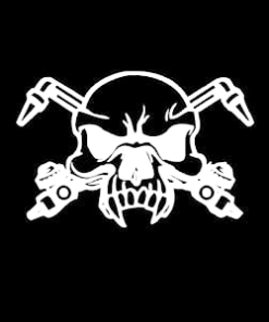Welding Torch Skull Welding Welder Decal Sticker a2