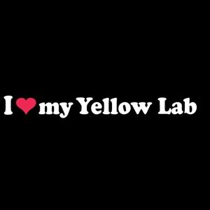 Love my Yellow Lab Window Decal