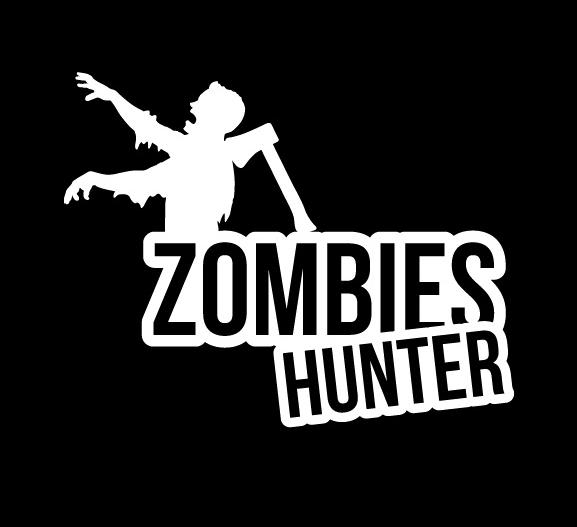 Zombie Hunter Zombie Stickers – Custom Sticker Shop llc