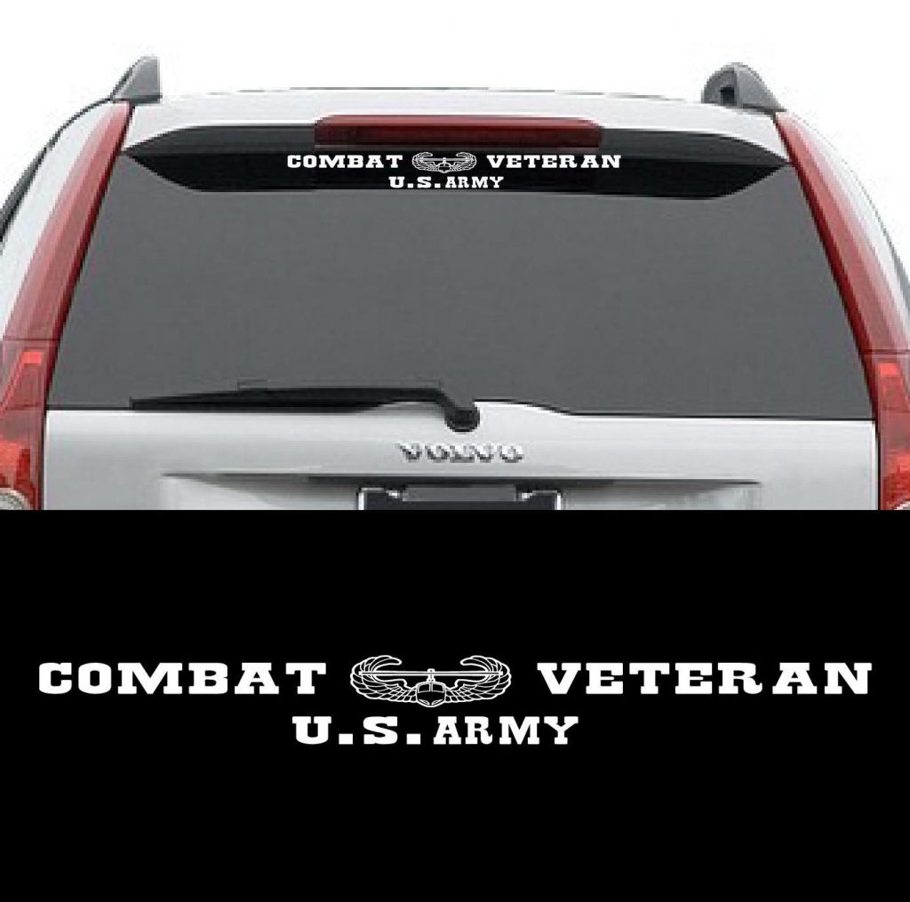 Army Combat Veteran Window Decal