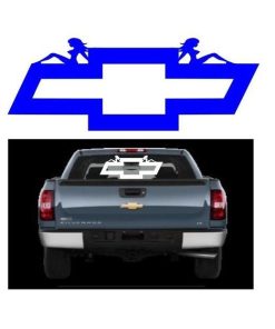 Chevy Bowtie Mudflap Girl Decal