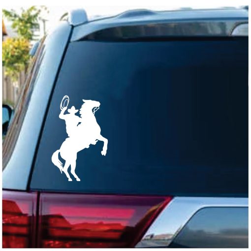 Cowboy Horse Rider Window Decal Sticker