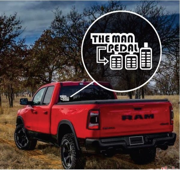 The man Pedal Decal Sticker a2