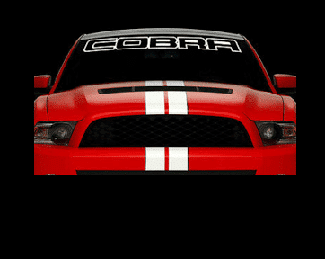 Mustang Cobra Outlined Windshield Decals