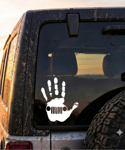 Jeep Wave Hand Window Decal Sticker
