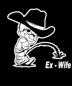 Calvin Piss On Ex Wife Decal Stickers