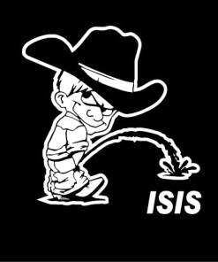 Calvin Piss On ISIS II Decal Stickers