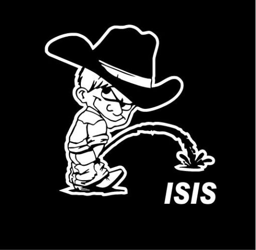 Calvin Piss On ISIS Decals II