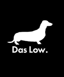 Das Low Dachshund Dog Window Decal Sticker
