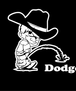 Calvin Piss On Dodge Decal Stickers