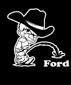 Calvin Piss On Ford Decals