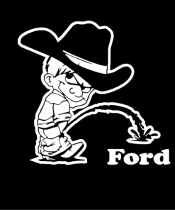 Calvin Piss On Ford Decal Stickers