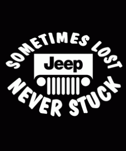Maybe Lost Never Stuck Jeep Decal