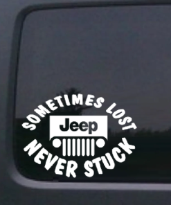 Maybe Lost Never Stuck - Jeep Wrangler Decals