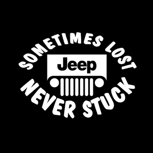 Maybe Lost Never Stuck Jeep Decal