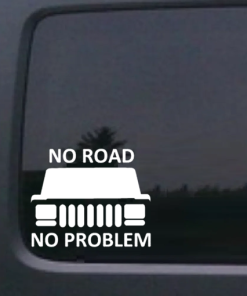 No Road No Problem - Jeep Wrangler Decals