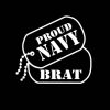 Navy Stickers Brat Dog Tags