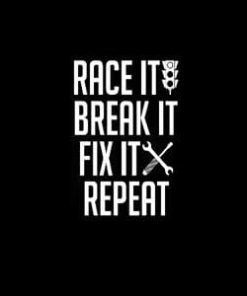 Race Break Fix Repeat Decal Sticker