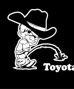 Calvin Piss On Toyota Decal Stickers