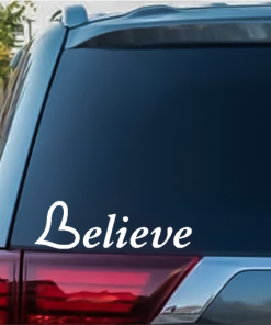 Believe Heart Window Decal Sticker
