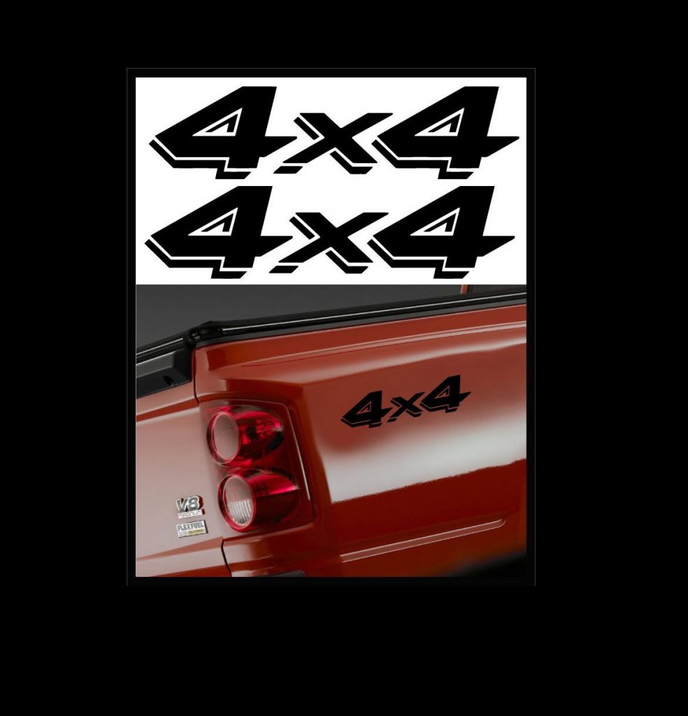 4X4 Truck Bedside Decal Pair A2