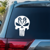 Dodge Ram Head Punisher Skull window Decal Sticker