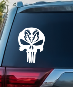 Dodge Ram Head Punisher Skull window Decal Sticker