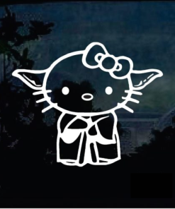 Star Wars Yoda Hello Kitty Decal Sticker