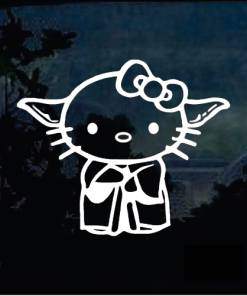 Hello Kitty Star Wars Yoda Window Decal Sticker