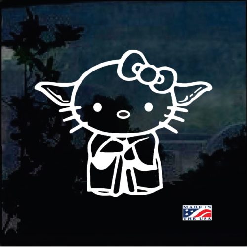 Hello Kitty Star Wars Yoda Window Decal Sticker – Custom Sticker Shop