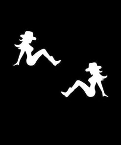 Cowgirl Mudflap Decal Stickers Set of 2