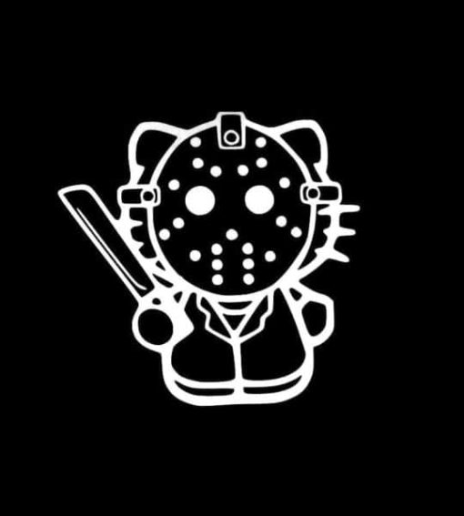 Hello Kitty Jason Vorhees Decal Sticker
