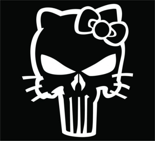 Punisher Hello Kitty Truck Decal