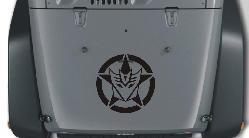 Jeep Hood Decal Decepticon Star