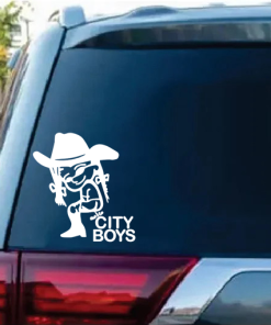 Piss On City Boys Girl Peeing Decal Stickers